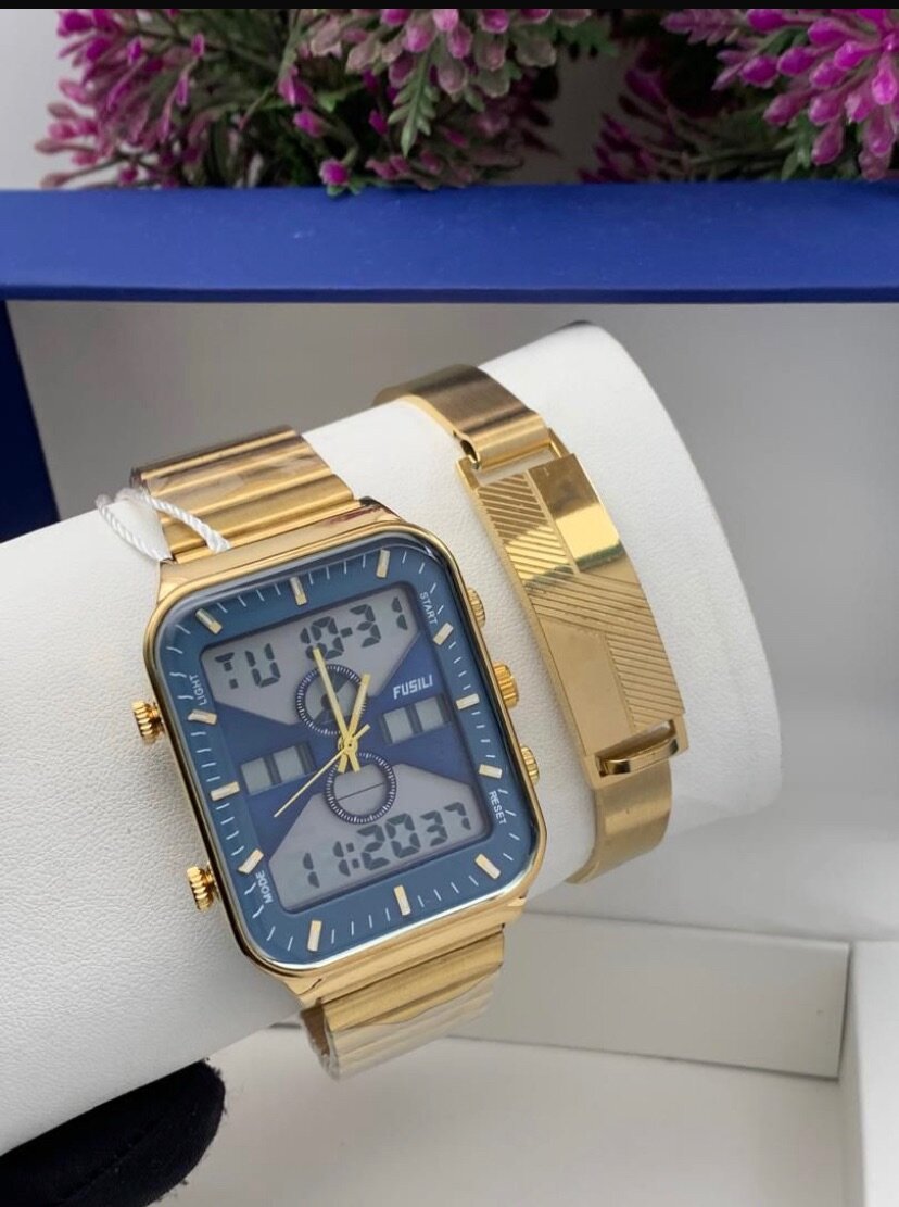 Watch and a bracelet for men