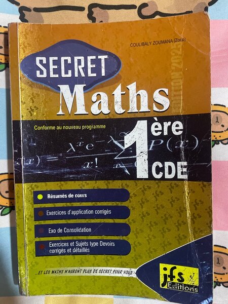 Secret Maths Book 1ere CDE