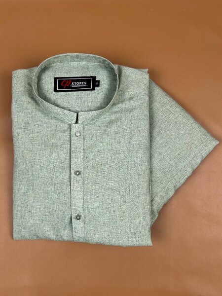 Light Green 627 Stitched Suit Kameez Shalwar For Men