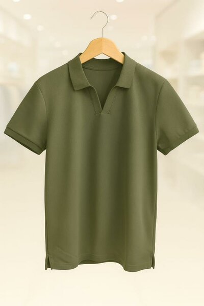 Polo décontracté olive