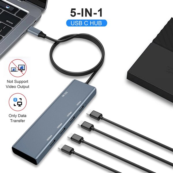 Hub USB-C 5-en-1 Super Vitesse