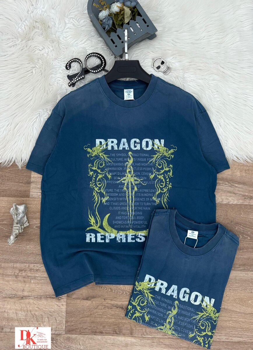 T-shirt dragon imprimé