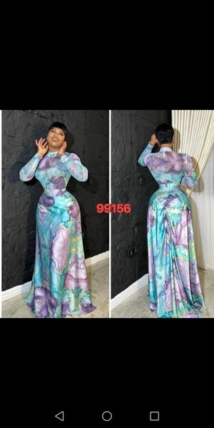 Robe longue élégante imprimée