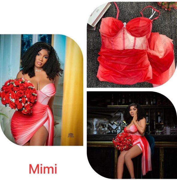 Robe de soirée rouge élégante