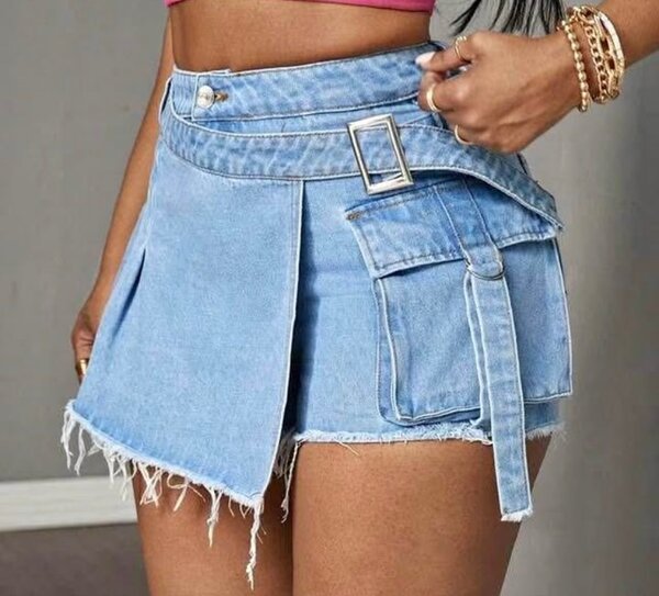Jupe-Short en Jean Femme