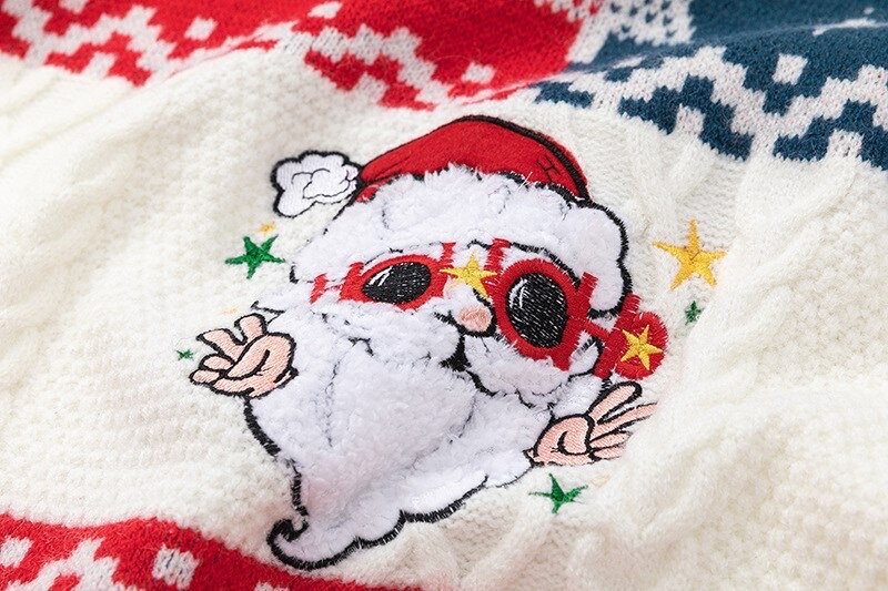 Новогодний свитер в ретро стиле