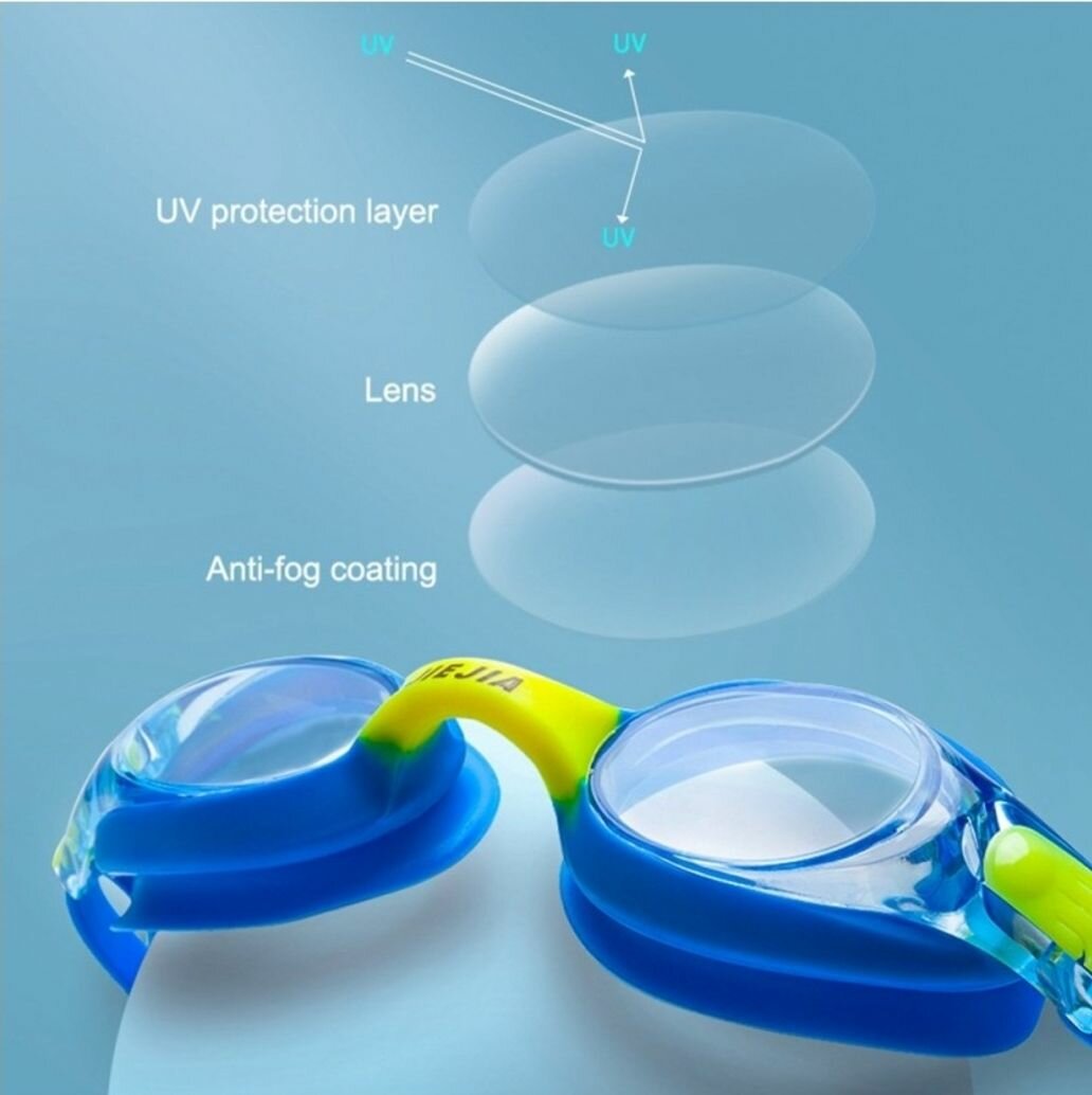 Kids Anti-Fog Anti-UV Swimming Goggles
