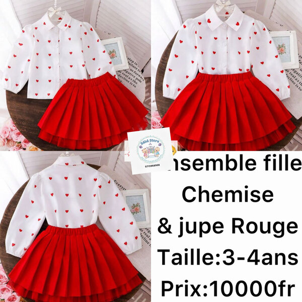 Ensemble Fille Chic Rouge