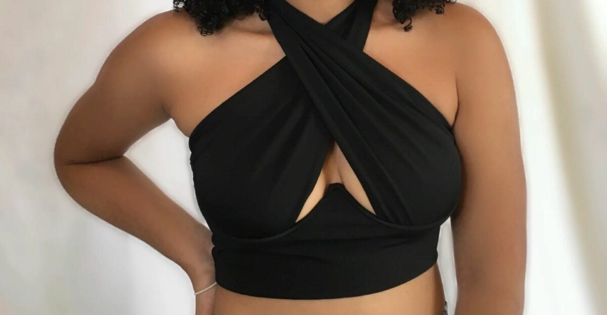 Women's Peekaboo Crop Top(Also available in Pink)