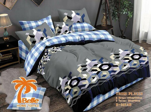 Parure de lit imprimée géométrique