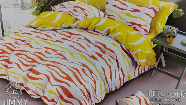 Parure de lit en coton imprimée