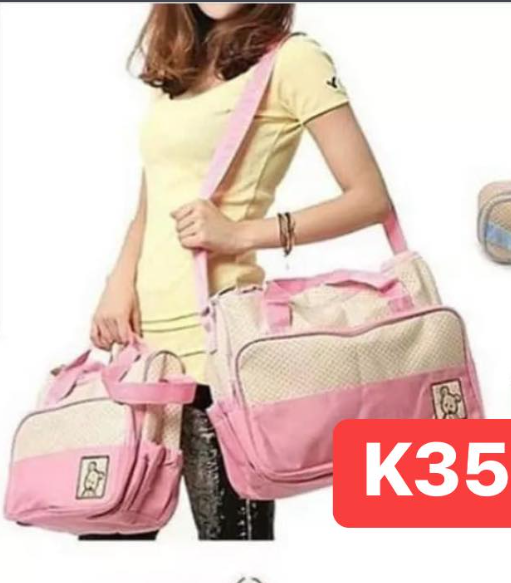 set of bags for mommy pink