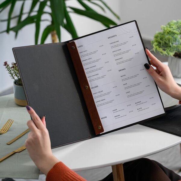 Carnet de menu restaurant/bar