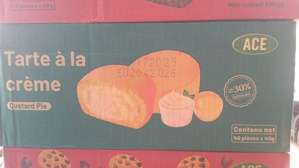 1 carton de gâteau à la Crème