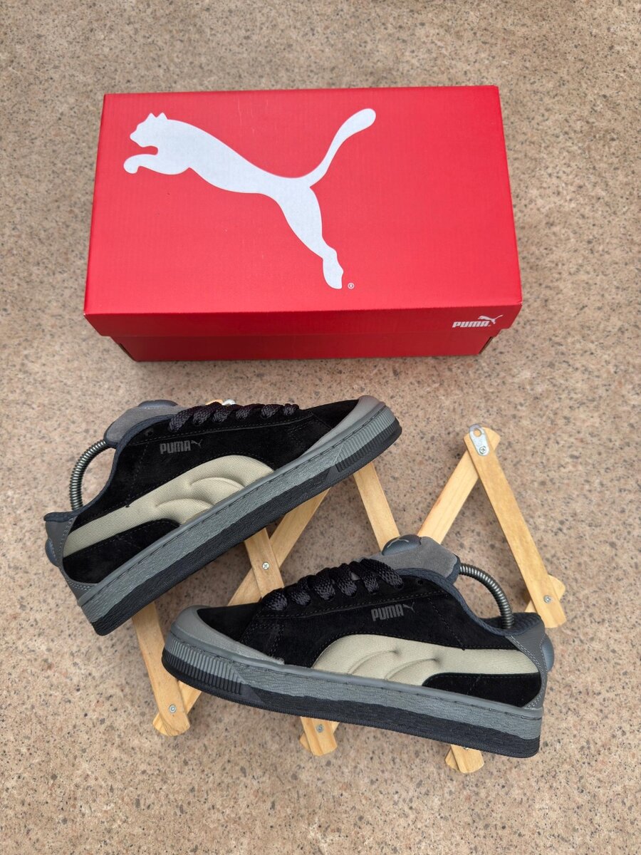 Baskets Puma Suède Noir-Beige