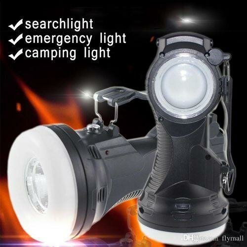 Torche Led Solaire Et Rechargeable - Noir