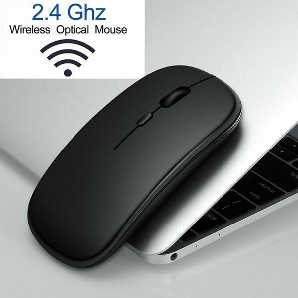 Souris Sans Fil Rechargeable et Bluetooth - 2.4Ghz - Noir