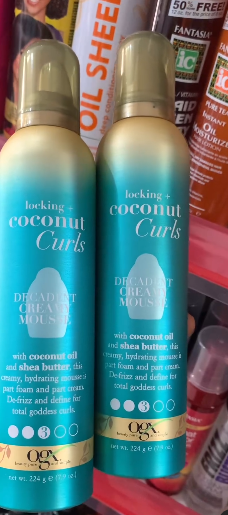 OGX locking coconut curls creamy mousse