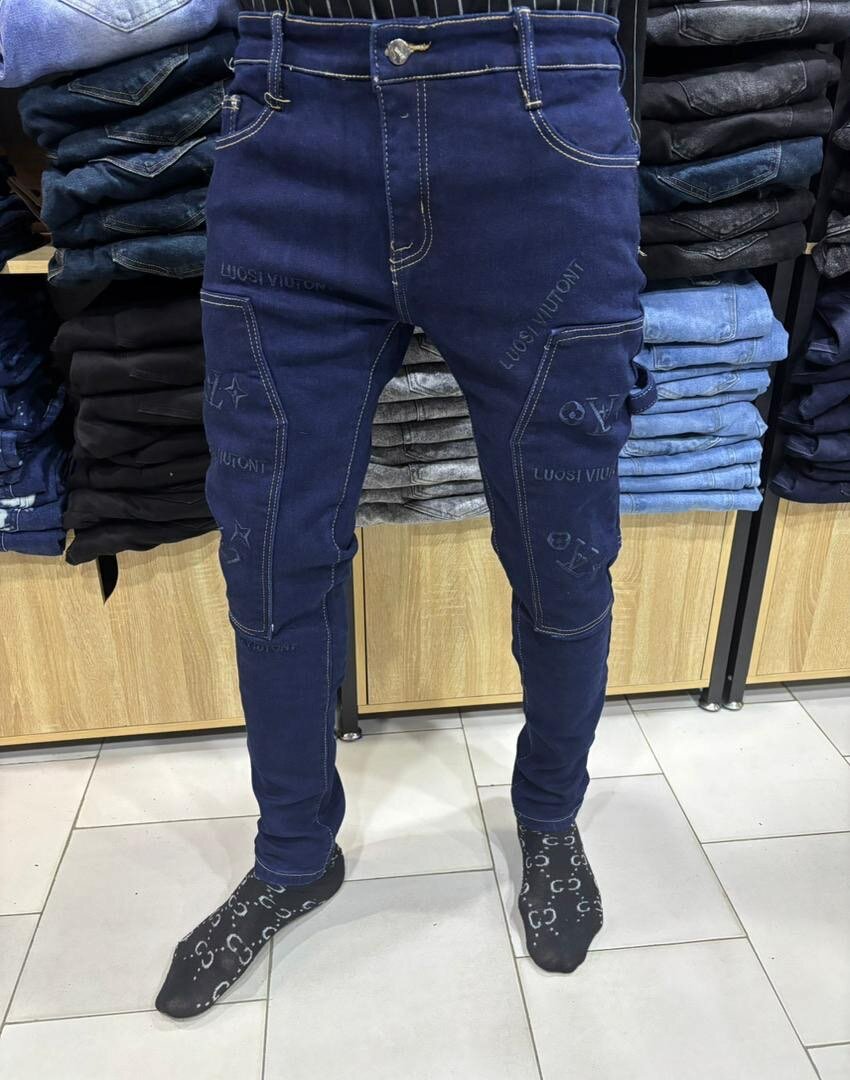 Jeans homme slim bleu foncé