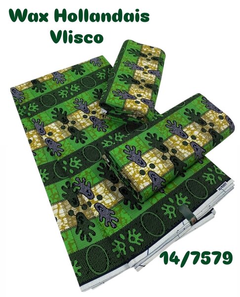 Tissu Wax Hollandais Vert