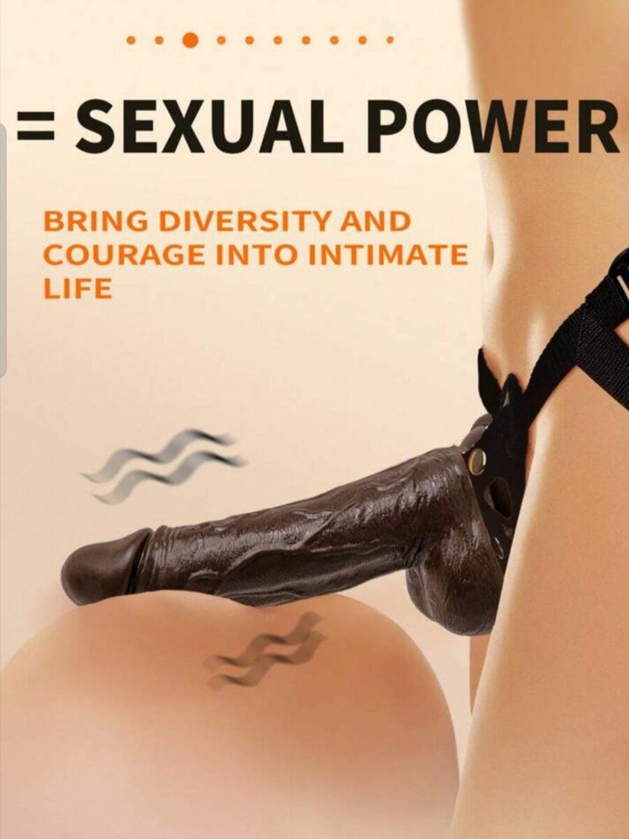 Strap-on vibrant réaliste 22cm