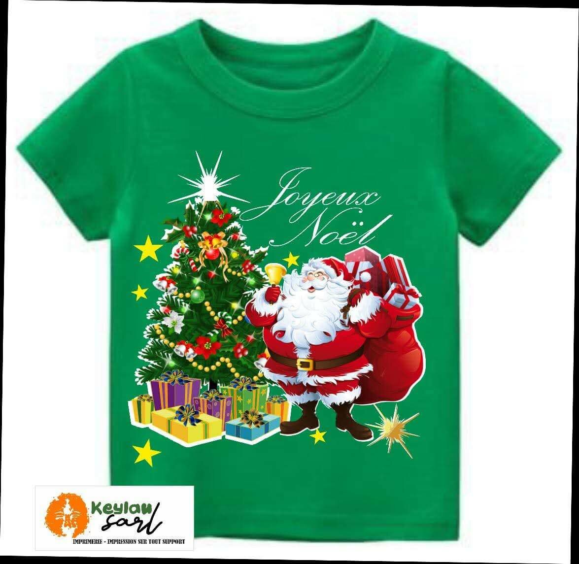 T-shirt Noël Enfant Motif Père Noël