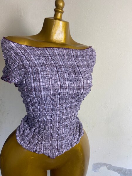 Top femme plissé élégant