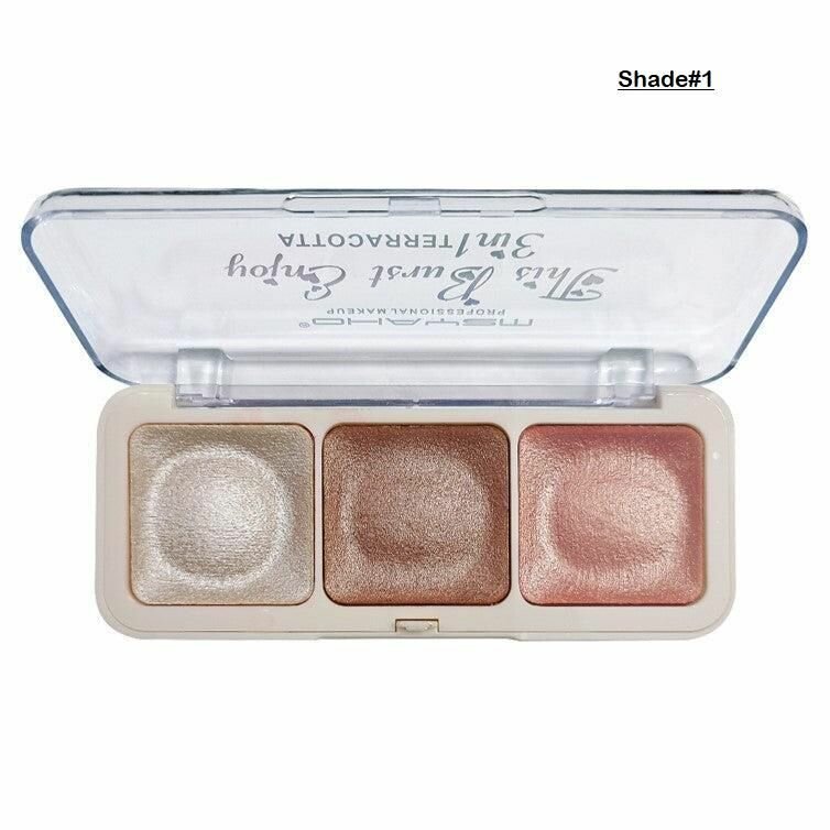 MSYAHO Terracotta Blush 3 IN 1 Shade Blush Palettes For Girl