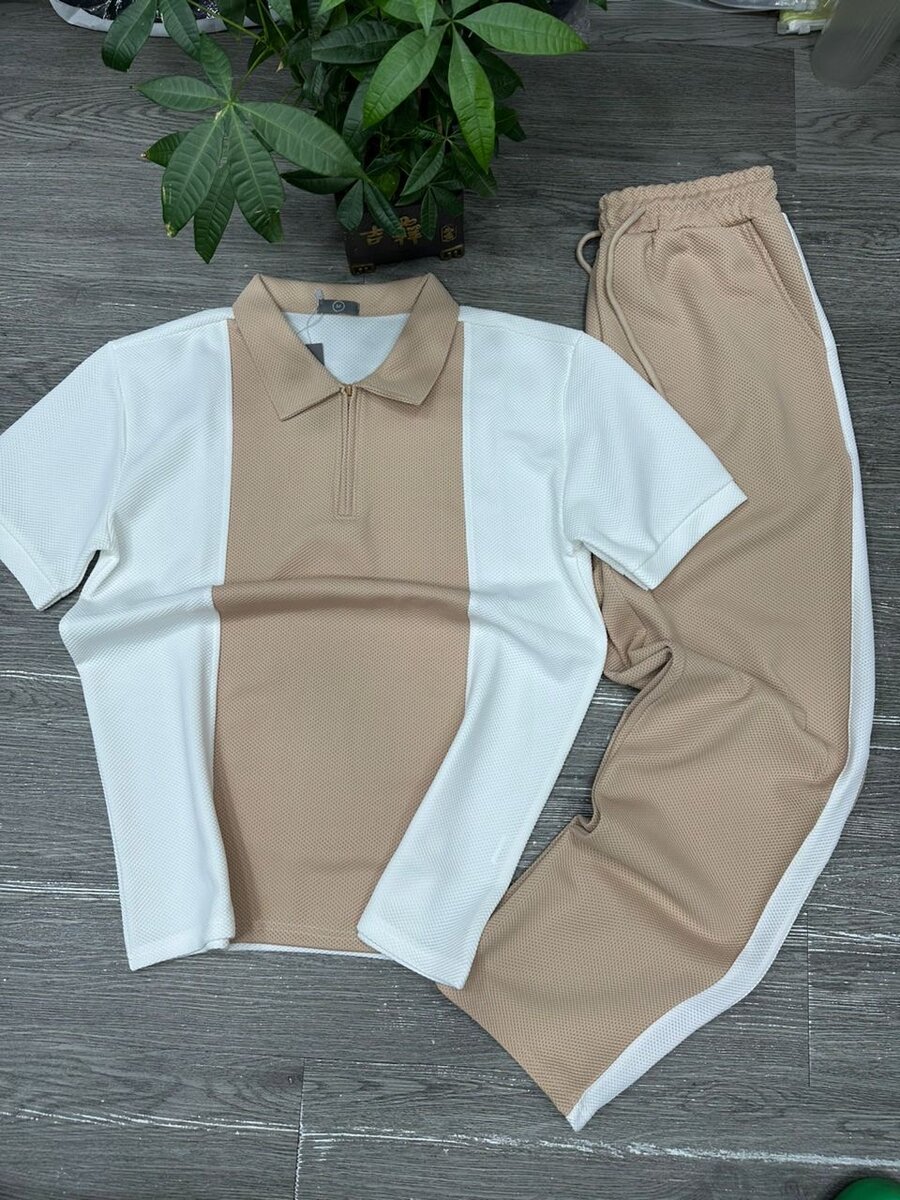 Ensemble sport bicolore tendance