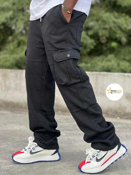 Pantalon cargo noir tendance