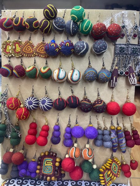 Серьги национальные Войлок