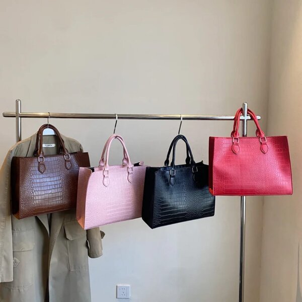 Sac à main en cuir croco