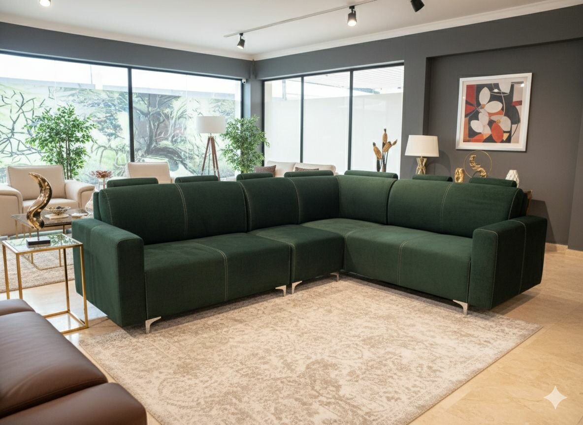 Salon vegas d'angle 6 places