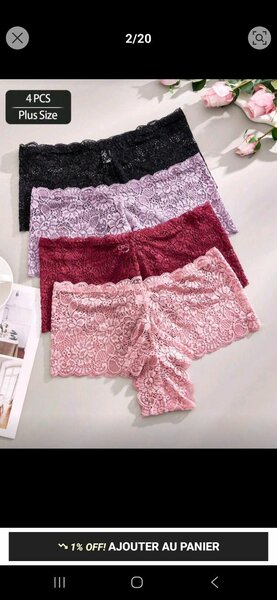 Culottes en dentelle multicolores