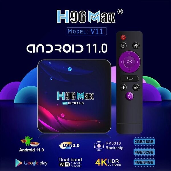 Box TV Android H96 4Go+32Go