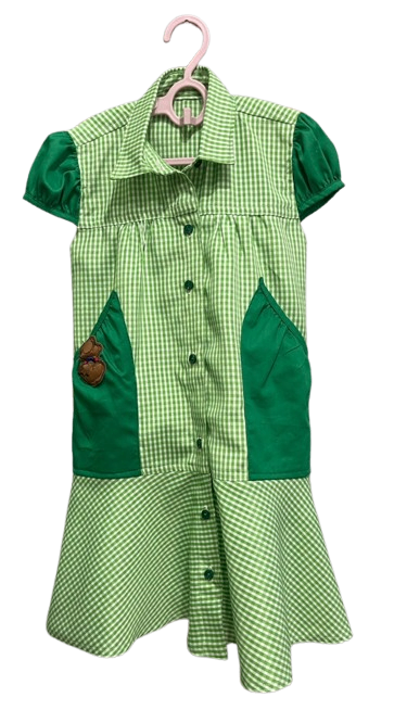 Robe ecole maternelle vert