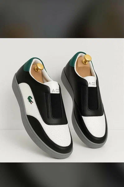 Chaussures Slip-on Marron Blanches