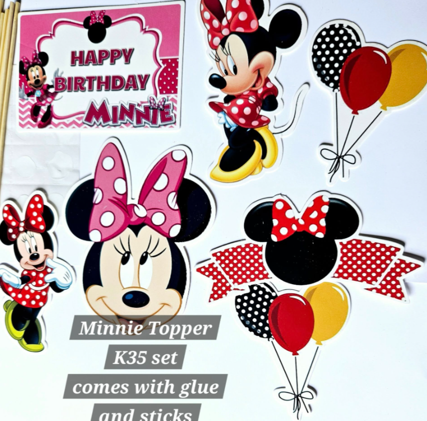 Minnie topper for decorating cakes