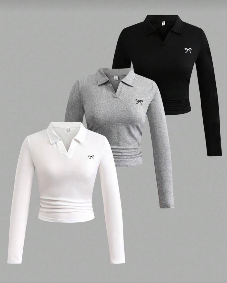 Tops col polo pour femme