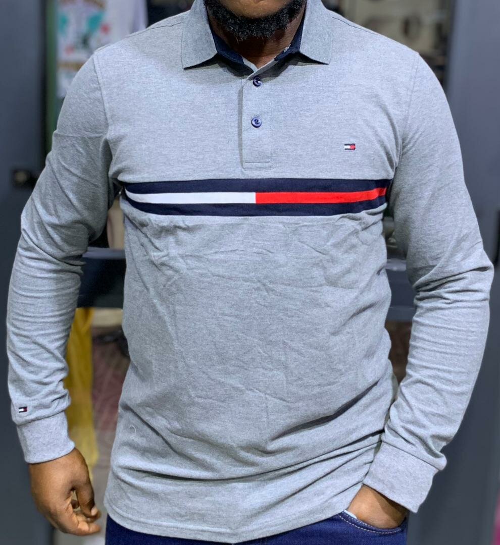 Polo homme manches longues tendance