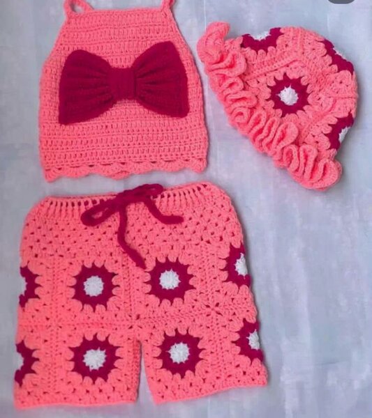 Ensemble crochet enfant multicolore