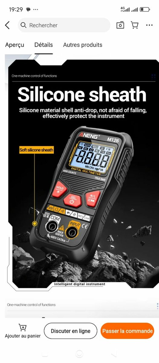 Aneng M126 Multimètre Numérique