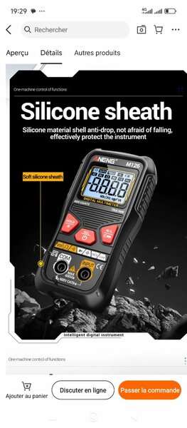 Aneng M126 Multimètre Numérique