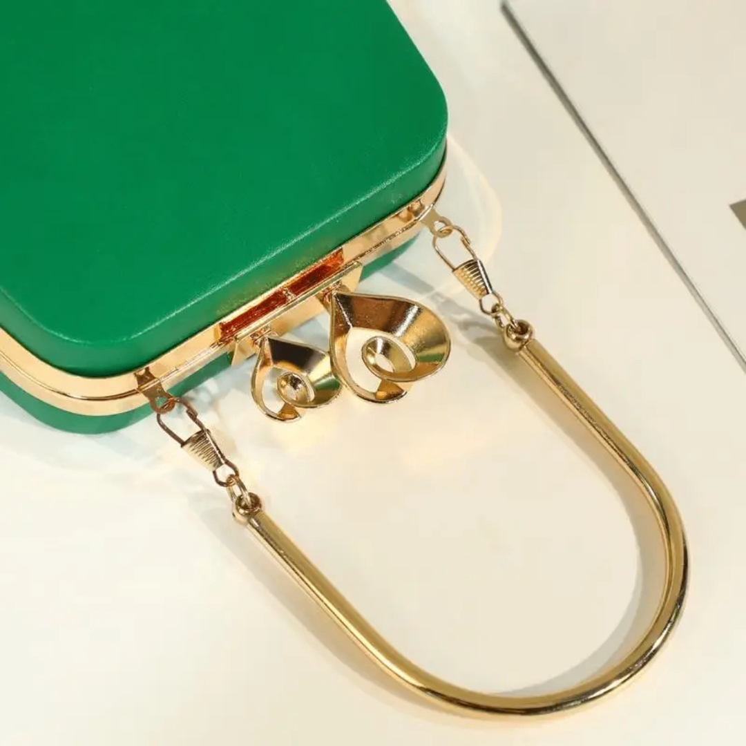 Pochette élégante en cuir coloré