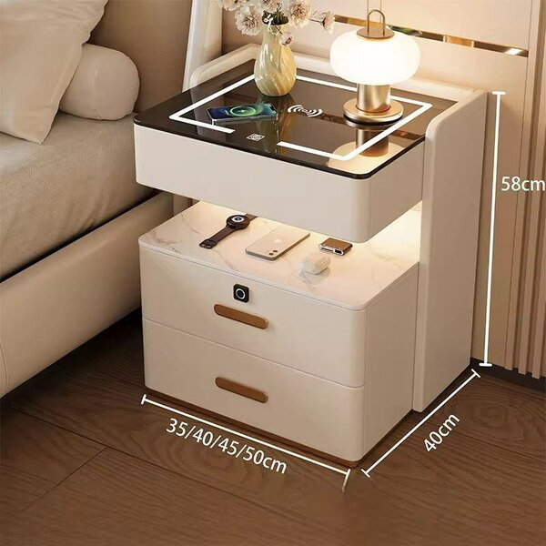 Table de chevet avec chargeur sans fil