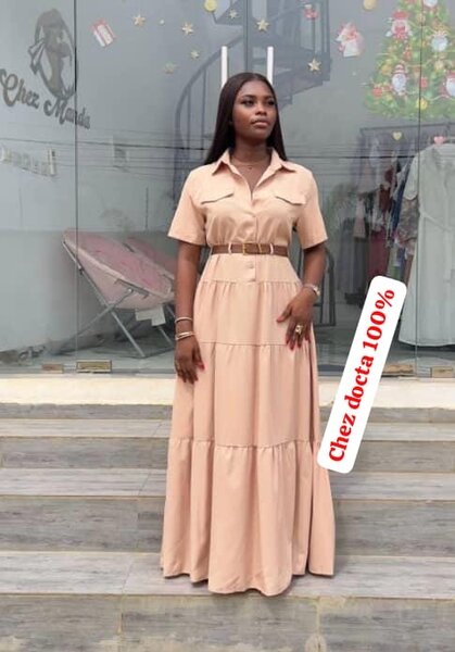 Robe longue chemise élégante