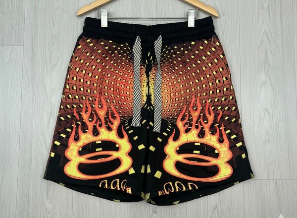 Shorts homme imprimés flammes