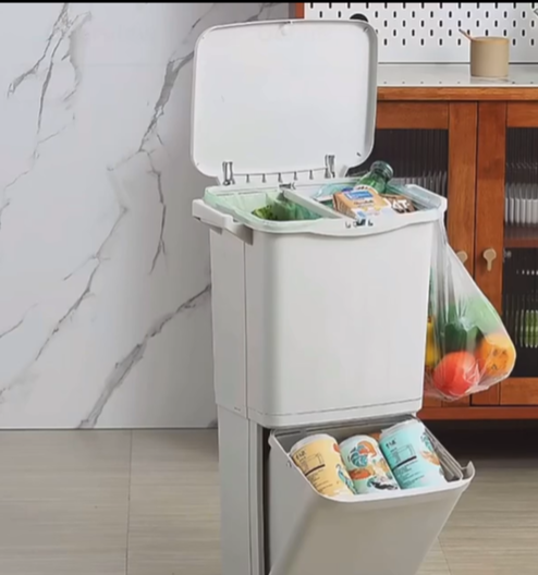 2-tier kitchen dustbin available