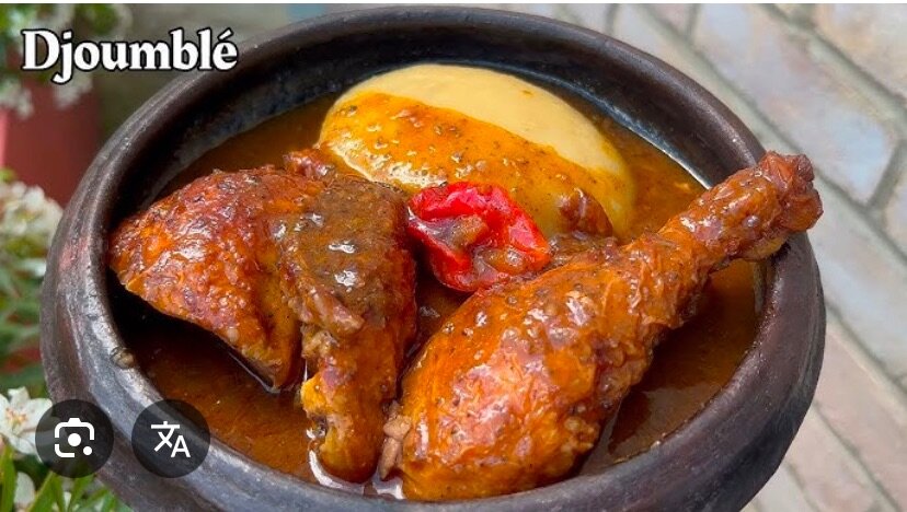 Foutou sauce djomble poulet