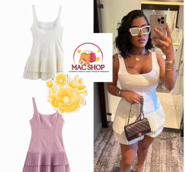 Robe plissée d'été tendance